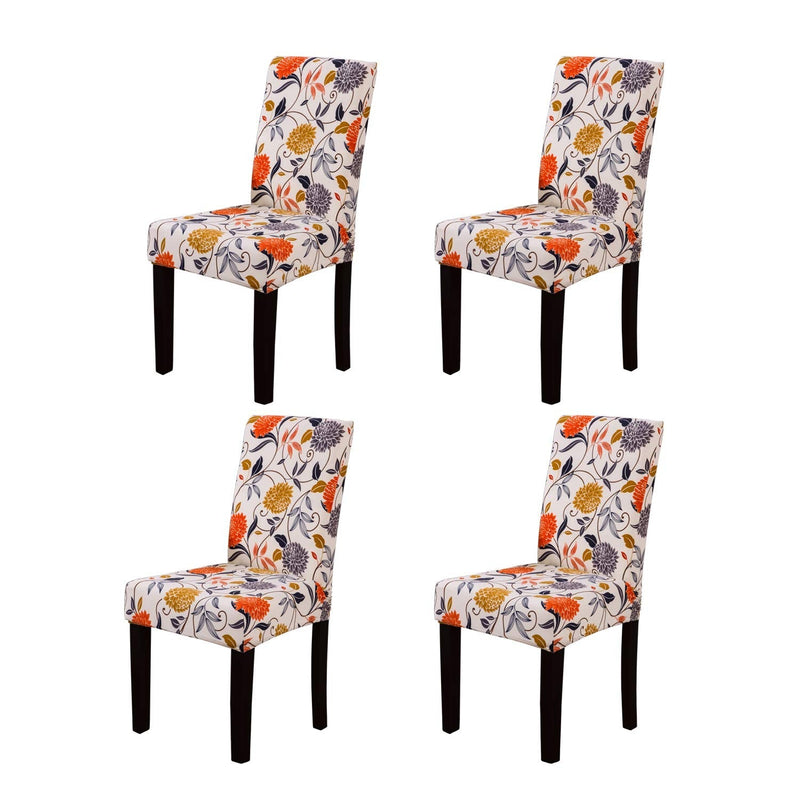 [Australia - AusPower] - YEESSION Stretch Spandex Dining Chair Slipcovers Removable Washable Dining Room Chair Protector Cover Seat Slipcover Set of 4 (Style 05) Style 05 