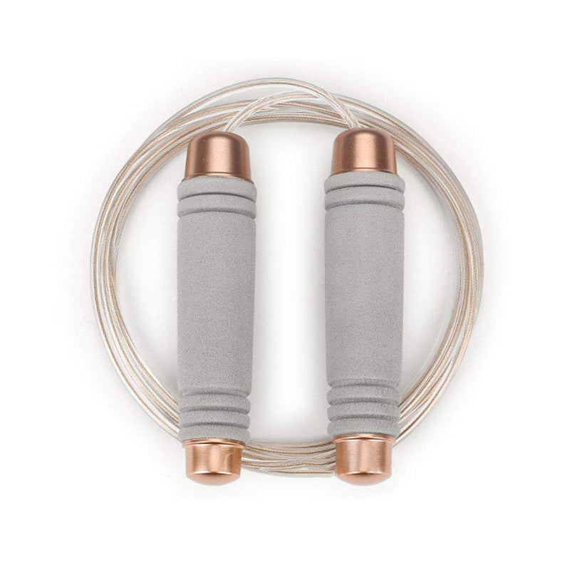 [Australia - AusPower] - Gaoykai Weighted Jump Rope for Handle,Adjustable TPU Wire Rope with Bearing Comfortable Foam Handle Skipping Rope for Workout and Fitness Training for Men Women and Kids gray 