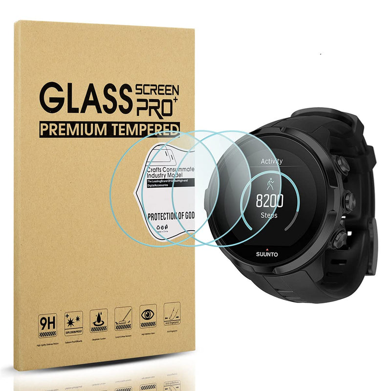 [Australia - AusPower] - Diruite 3-Pack for Suunto Spartan Sport Tempered Glass Screen Protector for Sport HR/Wrist HR/Baro/Ultra/Ultra HR GPS Watch [Anti-Scratch] [Perfectly Fit] 