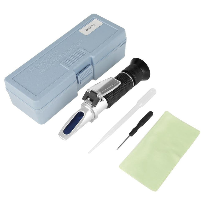 [Australia - AusPower] - Professional Brix Refractometer Kit 0-20% Accurate Brix Refractometer Honey Beer Fruit Juice Sugar Tester Meter Length 17cm 