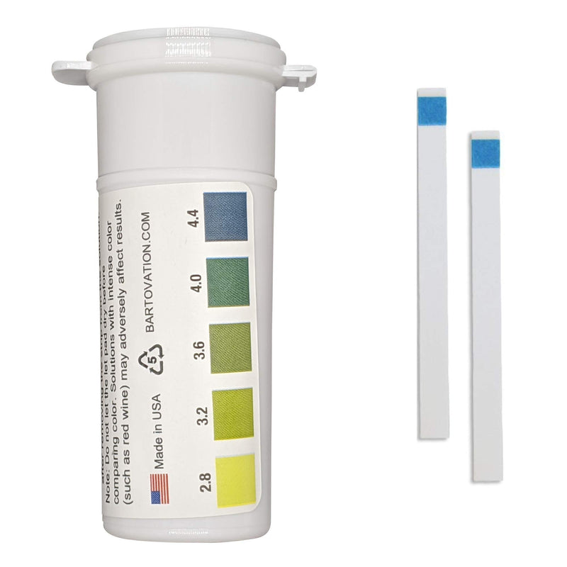 [Australia - AusPower] - pH Test Strips for Wine Making, Homebrew, Acidity, 2.8 to 4.4 pH [Vial of 100 Plastic Strips] 