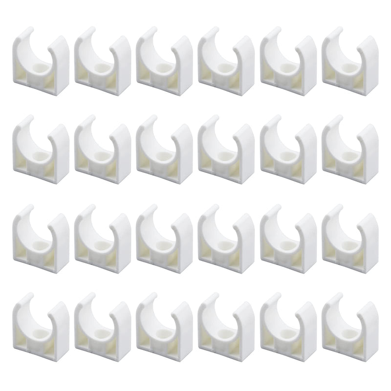 [Australia - AusPower] - Antrader 24PCS 20mm White Plastic DC Motor Base Mounting Bracket Holder Seat For 130/140/180 DC Motor DIY Model Parts And Toy Accessories 