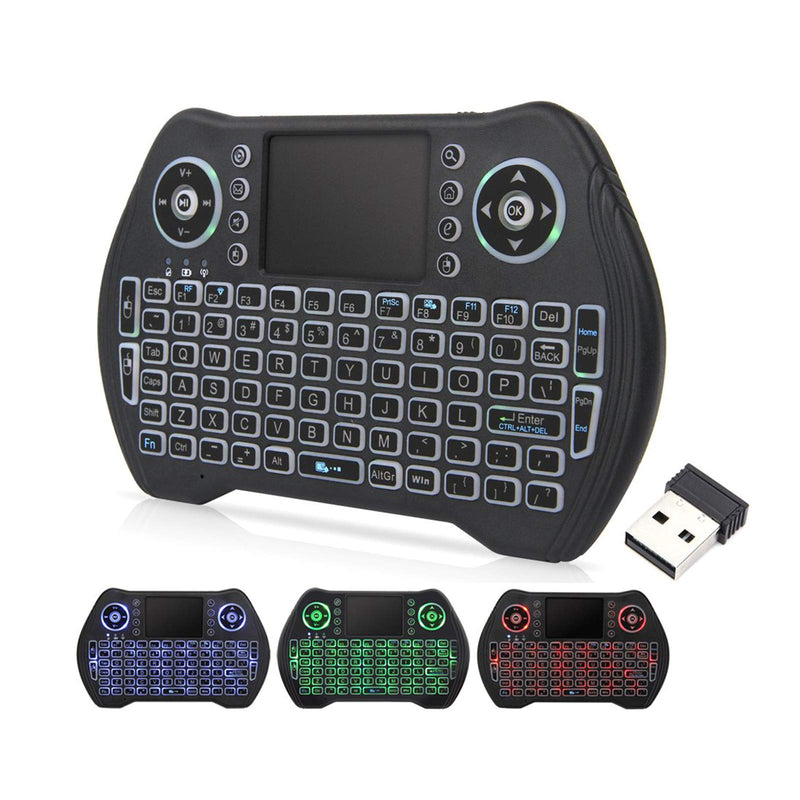 [Australia - AusPower] - Backlit Mini Wireless Keyboard with Touchpad Mouse Combo with Rechargable Li-ion Battery & Multi-Media Handheld Keyboard for Google Android TV Box Smart TV X-Box PC HTPC PS3 PAD Windows Linux MacOS 
