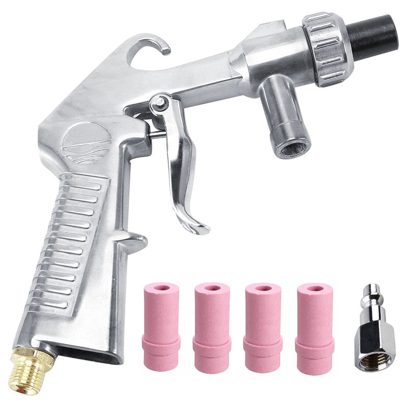 [Australia - AusPower] - Wogoboo Sandblaster Kit Abrasive Sand Blasting Gun Spray Gun Rust Remove with Air Quick Adapter for Sandblast Cabinets 