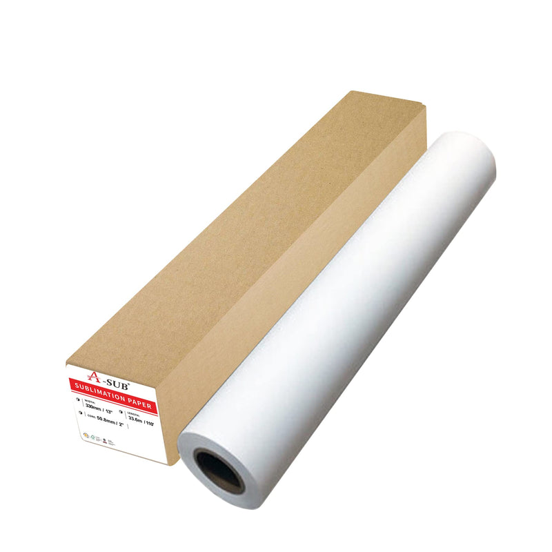 [Australia - AusPower] - A-SUB Sublimation Paper Roll 105gsm 13 Inch x 110 Feet Quick Drying Compatible with Inkjet Printer 13''X110' 