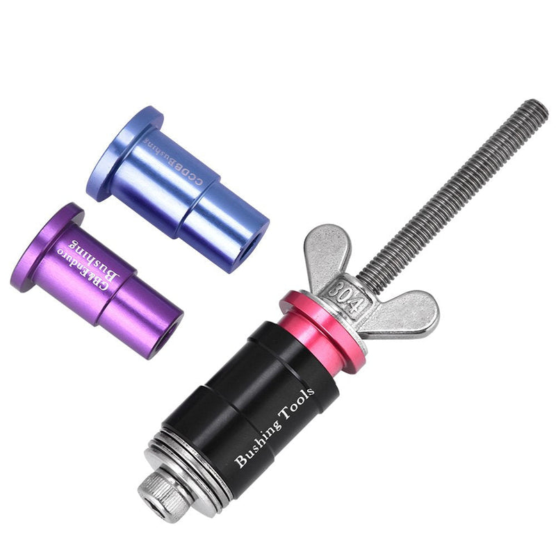 [Australia - AusPower] - Dioche Rear Shock Bushing Tool, Anti-Rust Rear Shock Eyelet Bushing Removal Install Tool with 3 Adapters for Bike Maintenance 