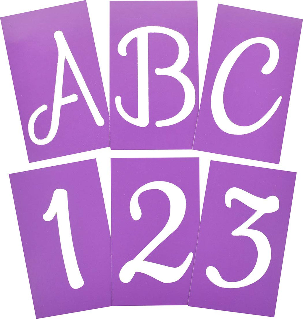 [Australia - AusPower] - Hillman 840244 Decorative Stencils Script 4-Inch, Purple, 41 Count 4 Inch 