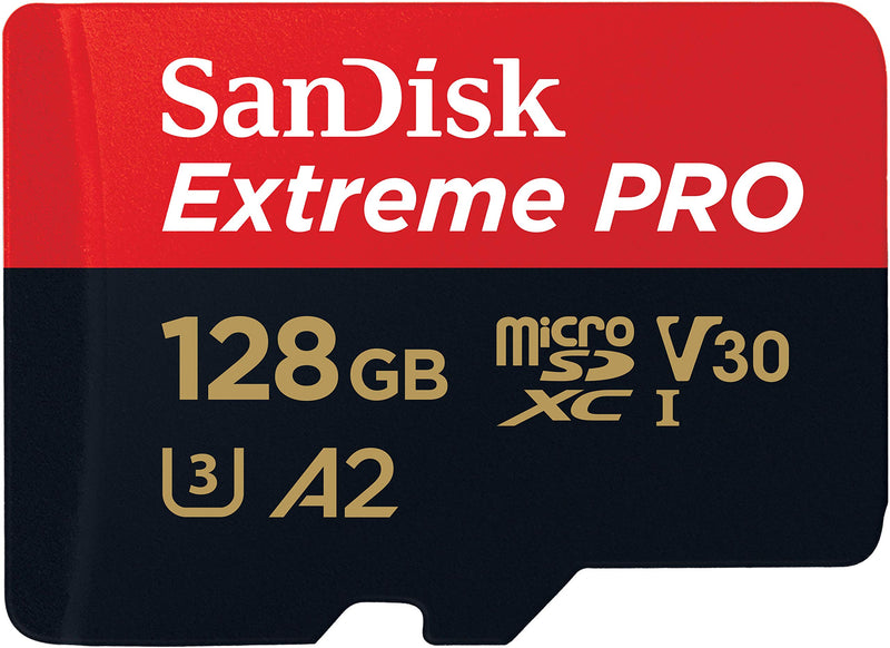 [Australia - AusPower] - SanDisk Extreme Pro SDXC UHS-I U3 A2 V30 128GB + Adapter, SDSQXCY-128G-GN6MA 