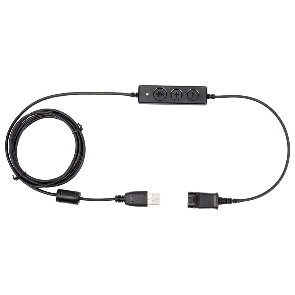 [Australia - AusPower] - TriPro Headset QD(Quick Disconnect) Connector to USB Adapter Cable with Volume Adjuster and Mute for Plantronic Headset Compatible for PC, Laptop, Computer 
