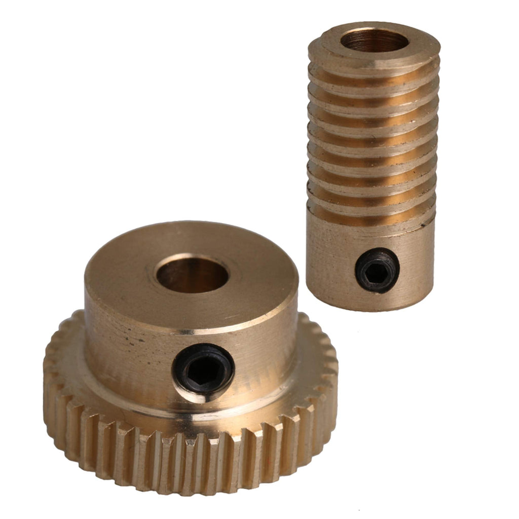 [Australia - AusPower] - CNBTR 40T Brass Gear Wheel & 5mm Hole Diameter Gear Shaft Kits 0.5 Modulus Set 1:40 Reduction Ratio Drive Gear Box 
