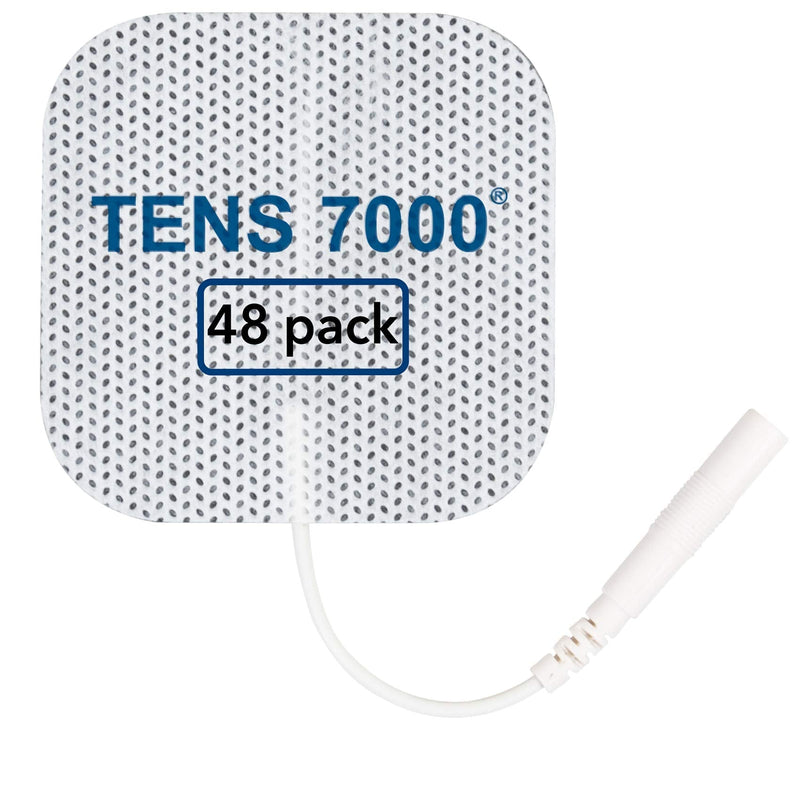 [Australia - AusPower] - TENS 7000 Official TENS Unit Replacement Pads - 48 Pack, Premium Quality OTC TENS Unit Pads, 2" X 2" - Compatible with Most TENS Machines, Replacement Electrodes Value Pack 