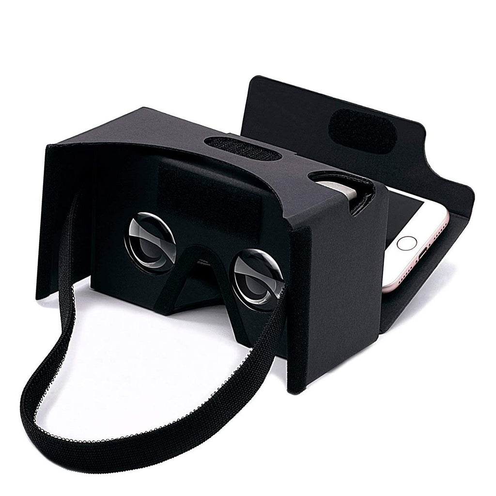 [Australia - AusPower] - Google Cardboard,VR Headset 3D Box Virtual Reality Glasses with Big Clear 3D Optical Lens and Comfortable Head Strap for All 3-6 Inch Smartphones VR-FBA-2.0B 