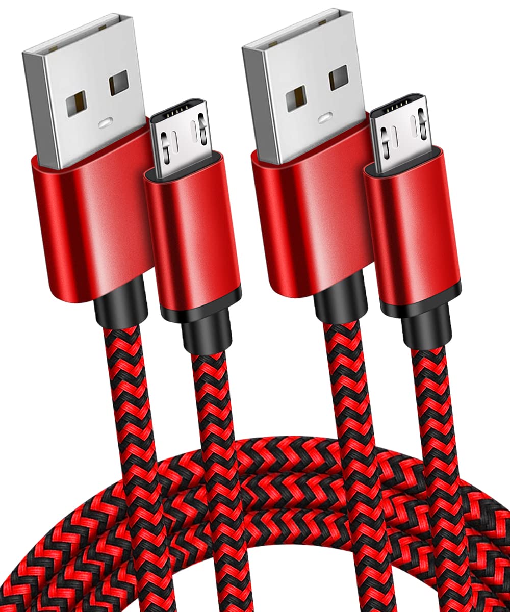 [Australia - AusPower] - 2Pack 10ft Long Micro USB Android Charger Cable Fast Quick Charging for Amazon Kindle Fire HD 6 7 8 10(1-8th Gen) HDX 8.9" 9.7" Tablets and E-Reader(3rd-11th), Xbox One S/X/Elite, PS4 Pro/Slim 