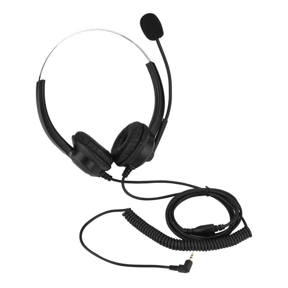 [Australia - AusPower] - fosa Call Center Headphone with Microphone, Noise Canceling 360 Rotary Earmuffs Call Center PC Game Headset for Telephone Counseling Services, Phone Sales, Insurance, Hospitals(2.5mm Plug) 2.5mm plug 