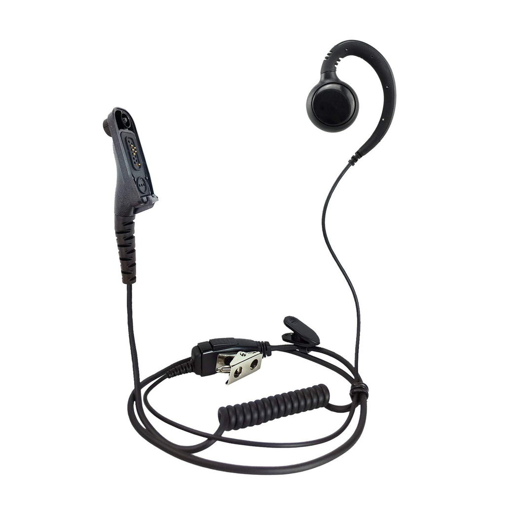 [Australia - AusPower] - ProMaxPower C-Shape Swivel Ear Hanger Earpiece for Motorola Two-Way Radios XPR6550 XPR7550e XPR7580e XiR-P8200 DP3401 MTP850 1-Pack 