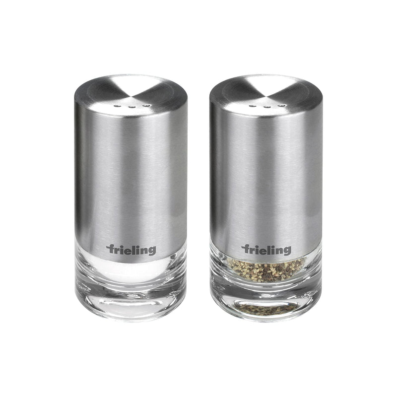 [Australia - AusPower] - Frieling USA Sylva Salt or Pepper Shaker Acrylic, 3.3" x 1.7", Clear/Stainless Steel 