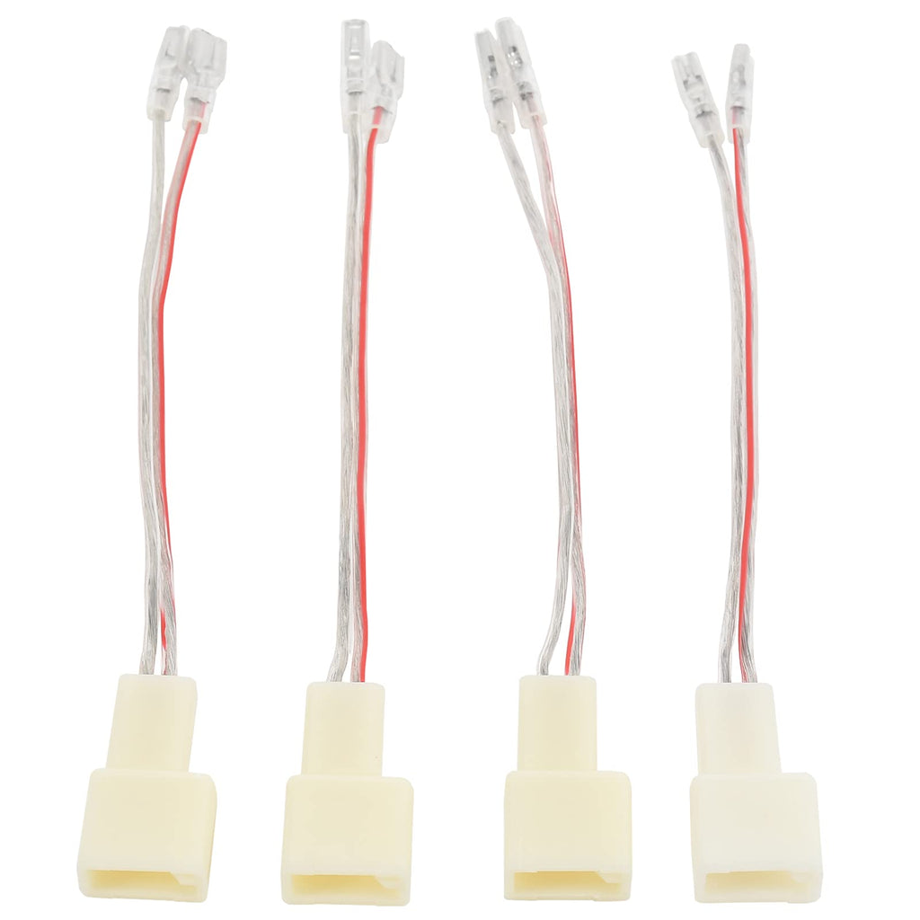 [Australia - AusPower] - RED WOLF Replacement for 2000-2019 Toyota and Scion, Camry, 4Runner, Subaru 2012-2019, Mitsubishi 2002-2020 Car Door Speaker Wire Harness Adapter Connector Plug 2 Pair 4PCS 