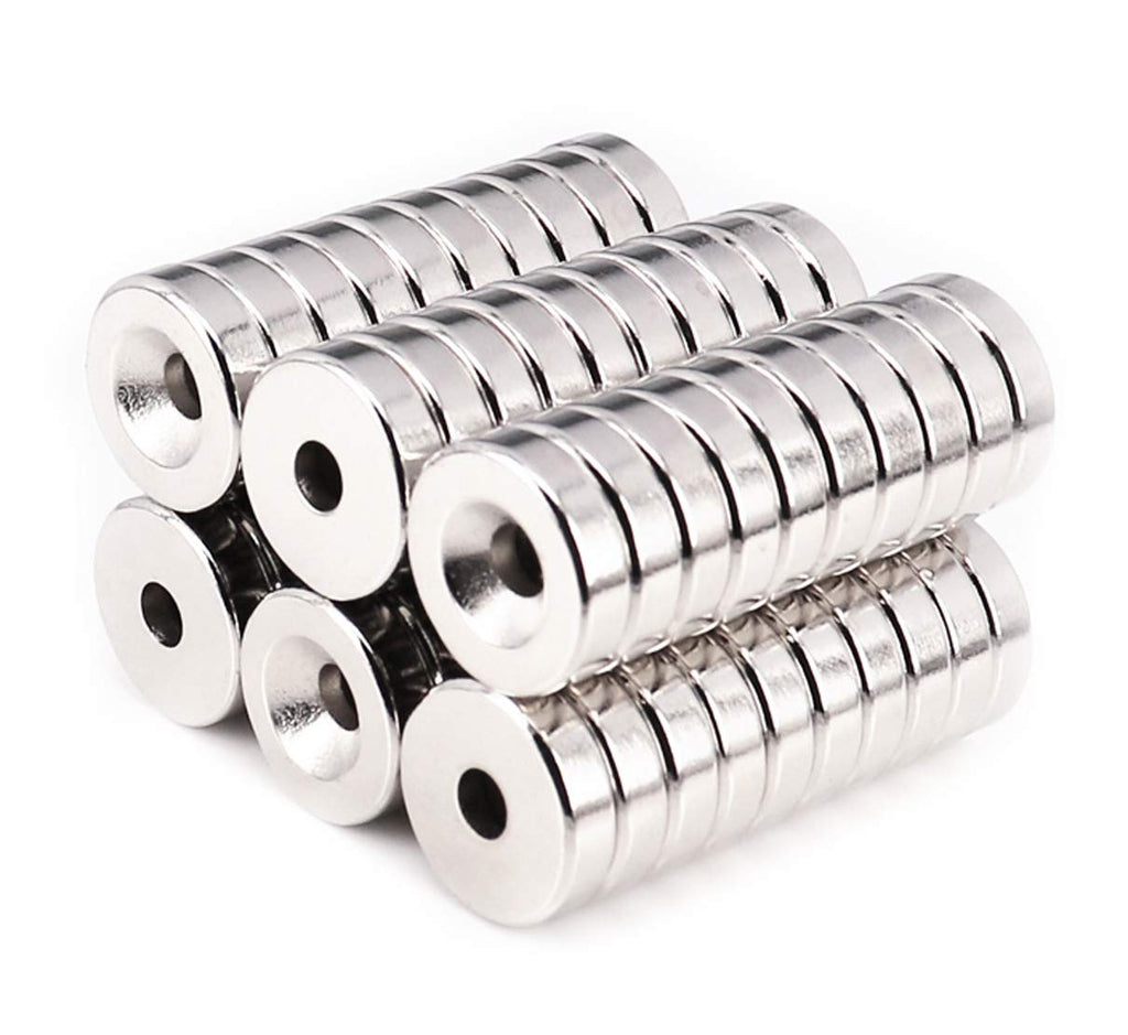 [Australia - AusPower] - Multi-Use Refrigerator Magnets for Refrigerator Craft Project - Approximate 15x5mm with 5mm Countersunk Hole - 10Pieces 