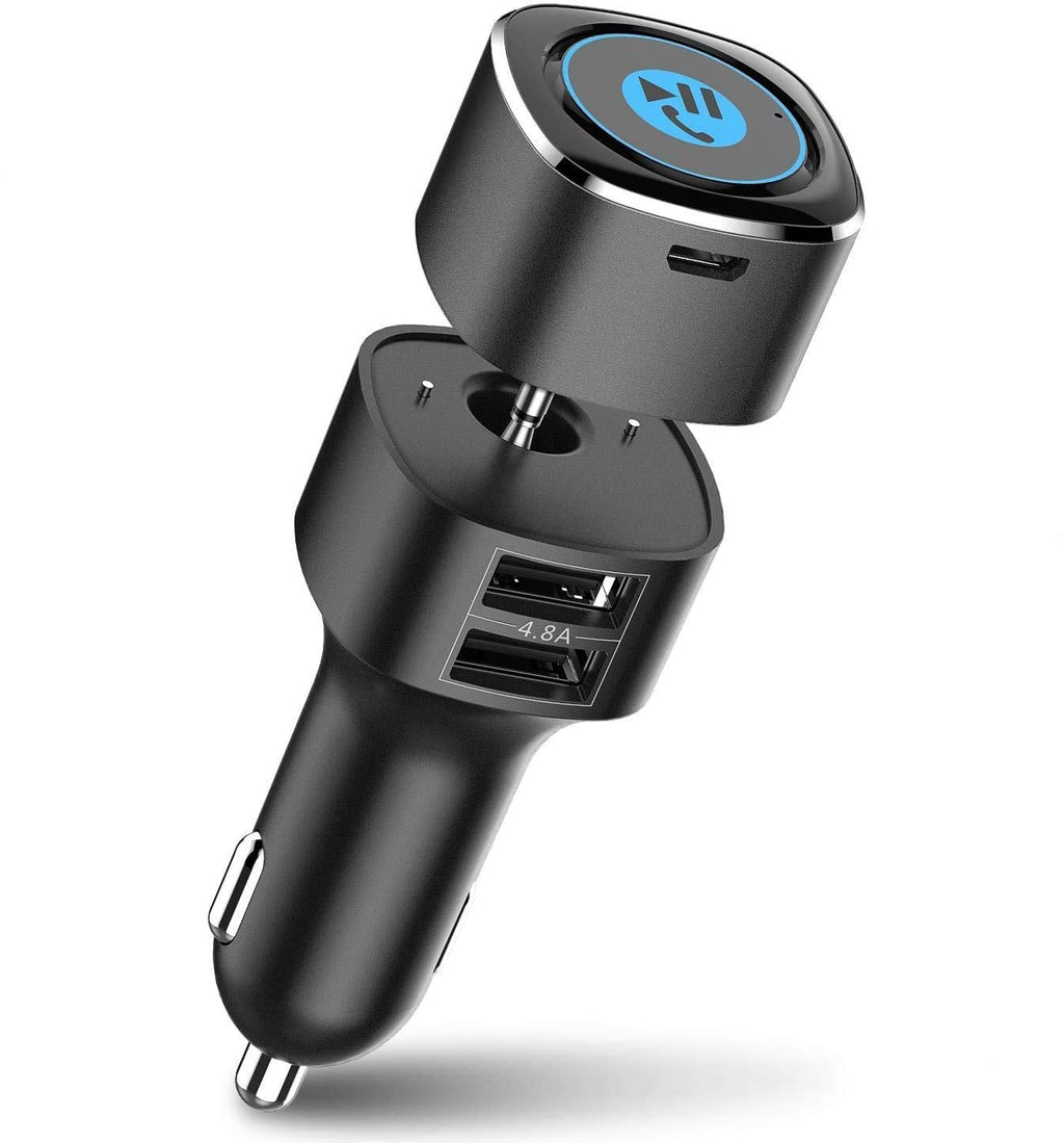 [Australia - AusPower] - Bluetooth Receiver for Car, 3.5mm Aux Bluetooth Car Adapter, Esky Bluetooth 5.0 Wireless Car Audio Stereo Kits with Hands-Free Call, Dual 2.4A USB Ports Car Charger - US Patent No. US 10,272,845 B2 