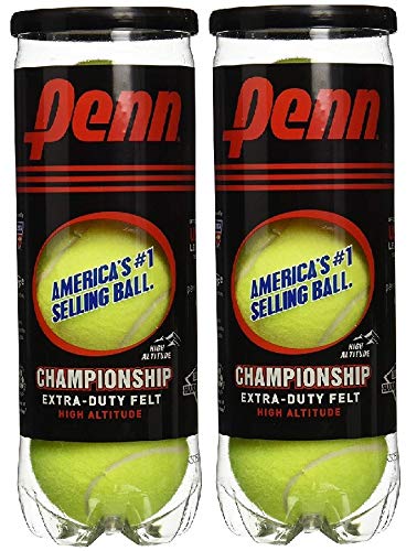 [Australia - AusPower] - Penn Championship High Altitude Head Tennis Balls – 2 Pack 6 Balls Yellow - USTA & ITF Approved - Official Ball of The United States Tennis Association Leagues - Natural Rubber for consistent Play 