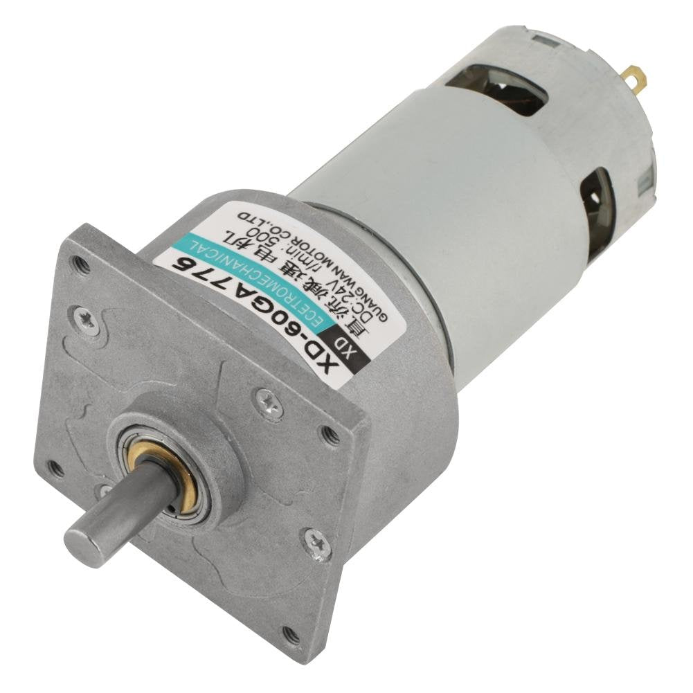 [Australia - AusPower] - Mini DC Gear Motor DC 24V 35W Metal Speed Adjustable Large Torque Motor CW/CCW(24V 500rpm) 24V 500rpm 