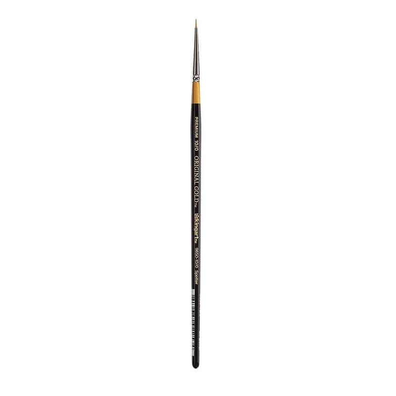 [Australia - AusPower] - KingArt Original Gold 9650 Series , Premium Artist Brush, Golden TAKLON Spotter-Size: 10/0 