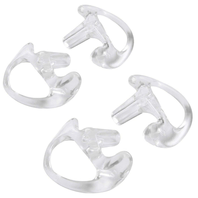 [Australia - AusPower] - EVERMAKET Two Way Radio Ear Mold Replacement Earpiece Insert for Acoustic Coil Tube Earbud, Clear-2 Pairs 