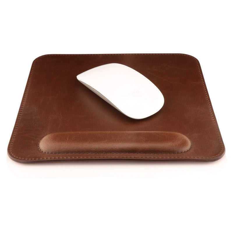 [Australia - AusPower] - Londo Leather Mousepad with Wrist Rest Dark Brown 