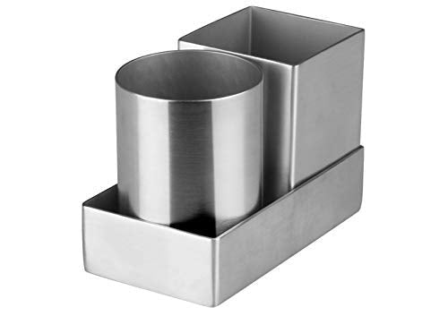 [Australia - AusPower] - Winco DDSG-301S, Round & Square Stainless Steel Sugar Packet Holder Cafe Tabletop Metal Straws Holder 