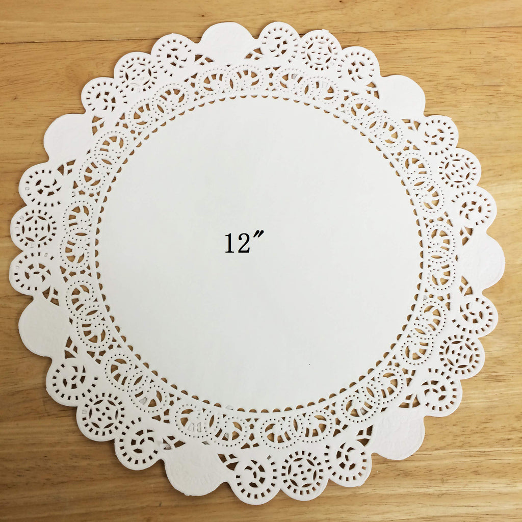 [Australia - AusPower] - PEPPERLONELY 50 PC White Round Greaseproof Doilies, 12 Inch 7#. 12" 