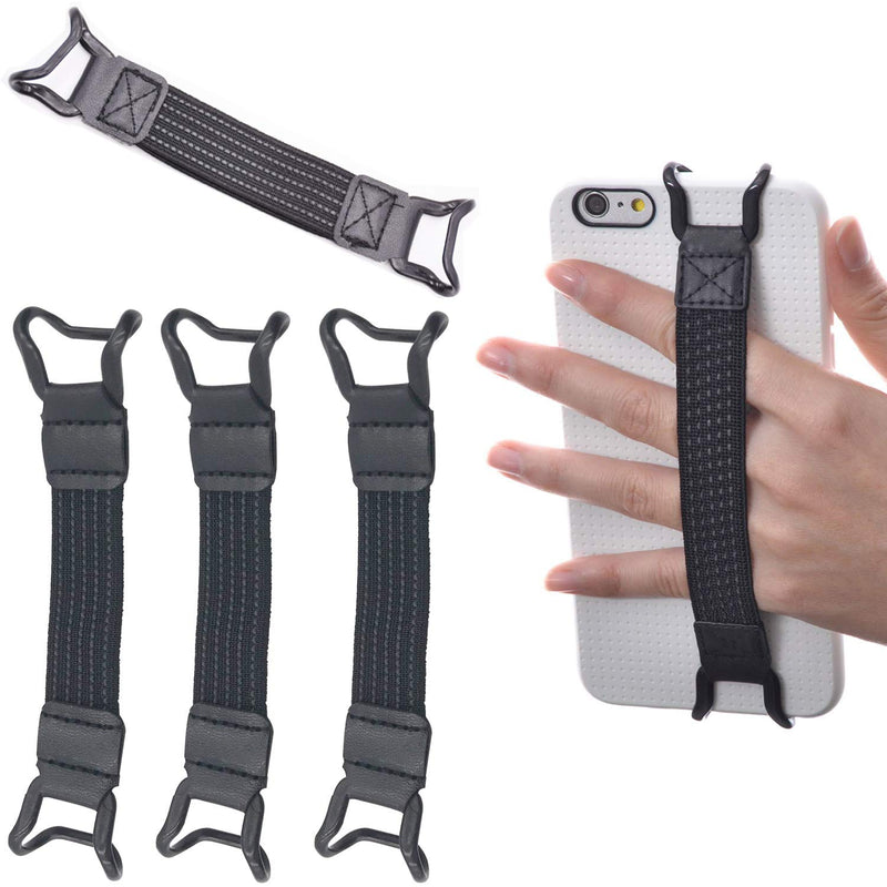 [Australia - AusPower] - 3pack Mobile Phone Security Hand Strap Holder for 5.2-7.5 inch Smartphones Black 3 