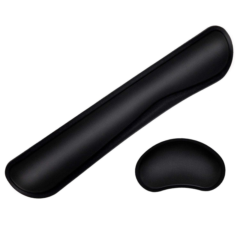 [Australia - AusPower] - Mouse Wrist Rest Pad 17" Keyboard Wrist Rest Support Bar Memory Foam Set for Easy Typing Wrist Pain Relief Ergonomic Design Durable Lightweight Anti-Skid Wrist Cushion for Office/Gaming/PC/Laptop/Mac 