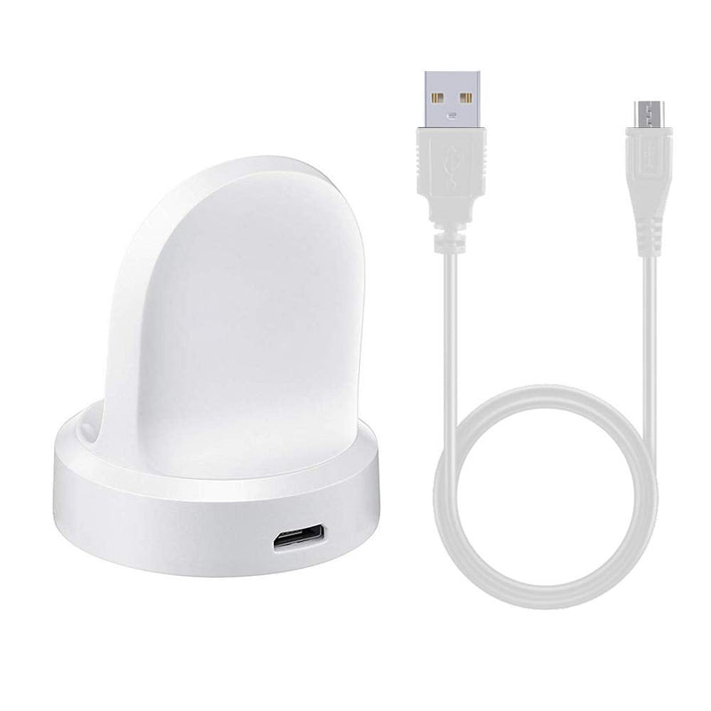 [Australia - AusPower] - Kissmart Compatible with Gear S3 Charger, Replacement Gear S3 Frontier/Classic Charging Dock for Samsung Gear S3 Frontier/Classic Smart Watch (White) White 