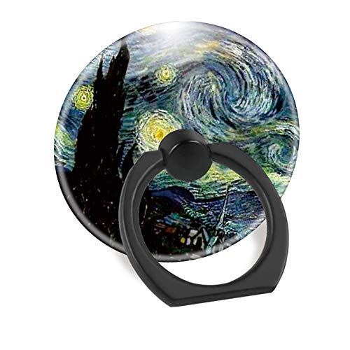 [Australia - AusPower] - Cell Phone Ring Holder Finger Stand Car Mount Works for iPhone 5 6 7 8 X Plus Samsung Galaxy S8 S9 Ipad-Art Van Gogh Stary Night 
