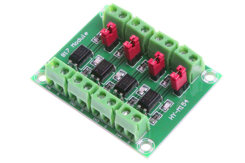 [Australia - AusPower] - NOYITO PC817 4-Channel Optocoupler Isolation Board Voltage Converter Adapter Module 3.6-30V Driver Photoelectric Isolated Module 