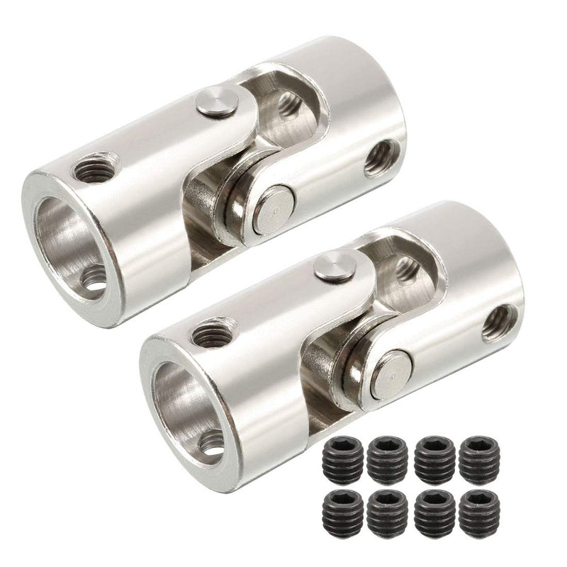 [Australia - AusPower] - uxcell® 2pcs 10mm to 10mm Inner Dia Rotatable Universal Steering Shaft U Joint Coupler L35XD16 