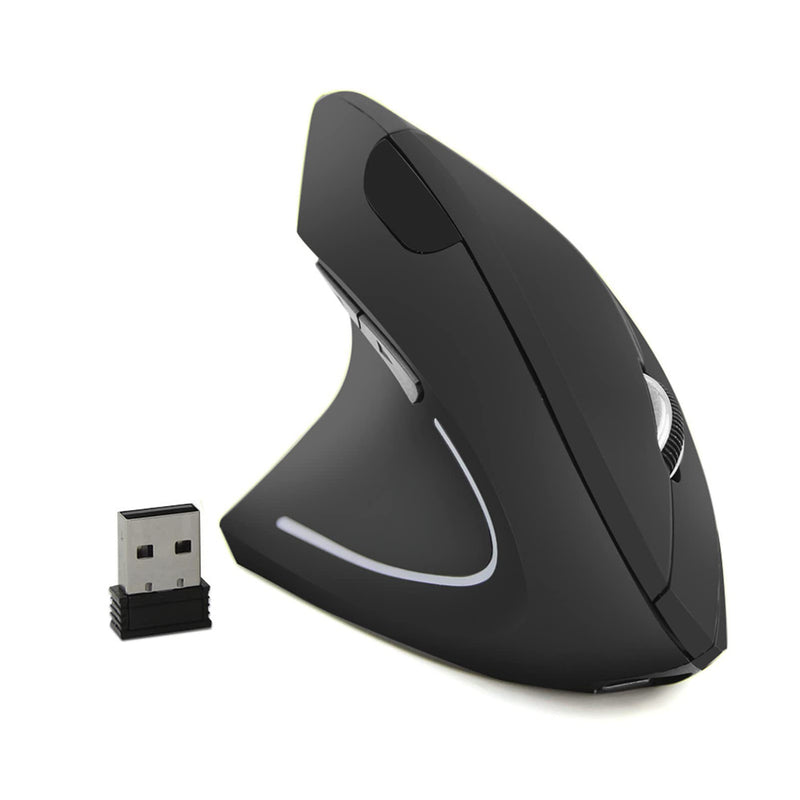 [Australia - AusPower] - Sunffice Wireless Vertical Mouse, Wireless Ergonomic Vertical Mouse, 2.4G High Precision Optical Mice 800/1200/1600DPI for PC Laptop Desktop Mac (Left Handed Rechargeable Mouse) 