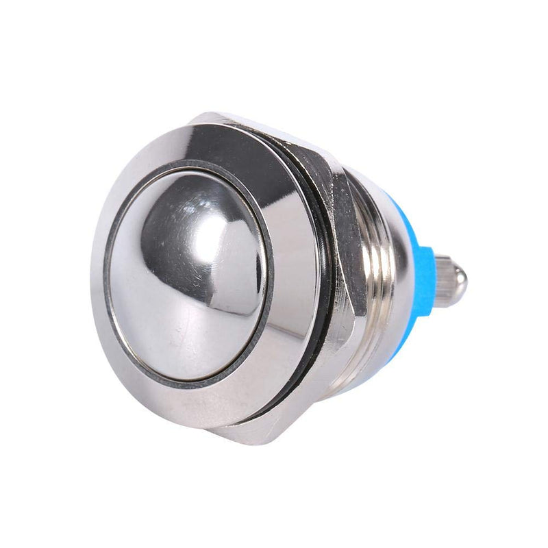 [Australia - AusPower] - Momentary Push Button Switch, 12V 3A Waterproof Car Auto Momentary Speaker Horn Push Button Metal Toggle Switch IP65 IK08 19mm 