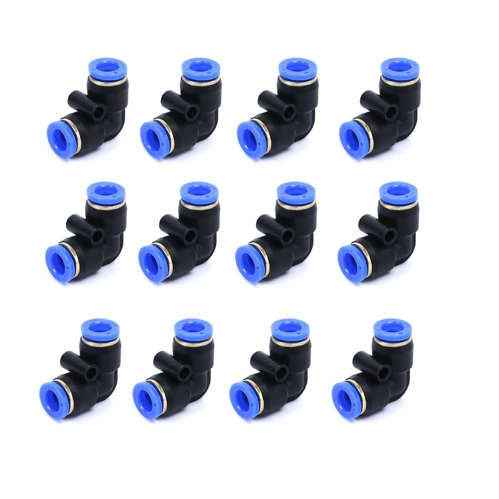 [Australia - AusPower] - Pneumatic Tube Fitting,Plastic Push to Connect Fittings, 8mm Tube Elbow Connect, Push Fit Fittings Pipe Tube Fittings Pack of 12. 
