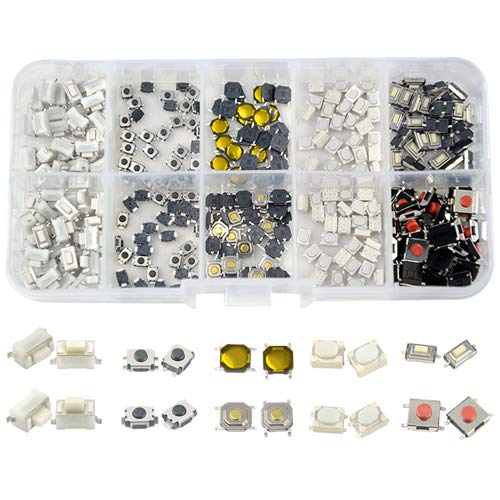 [Australia - AusPower] - WMYCONGCONG 300 Pcs Tactile Push Button Switch Micro Momentary Tactile Assortment Kit for Car Remote Control 