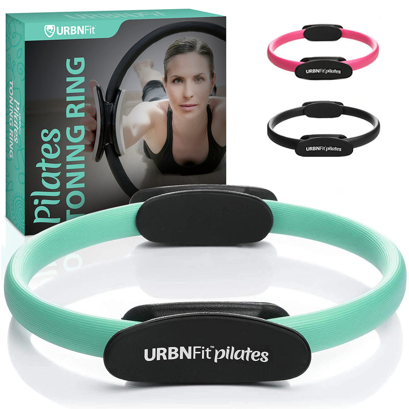 [Australia - AusPower] - URBNFit Pilates Ring - 12" Magic Circle w/Dual Grip, Foam Pads for Inner Thigh Workout, Toning, Fitness & Pelvic Floor Exercise - Yoga Rings w/Bonus Exercise Guide Teal 12 Inch 