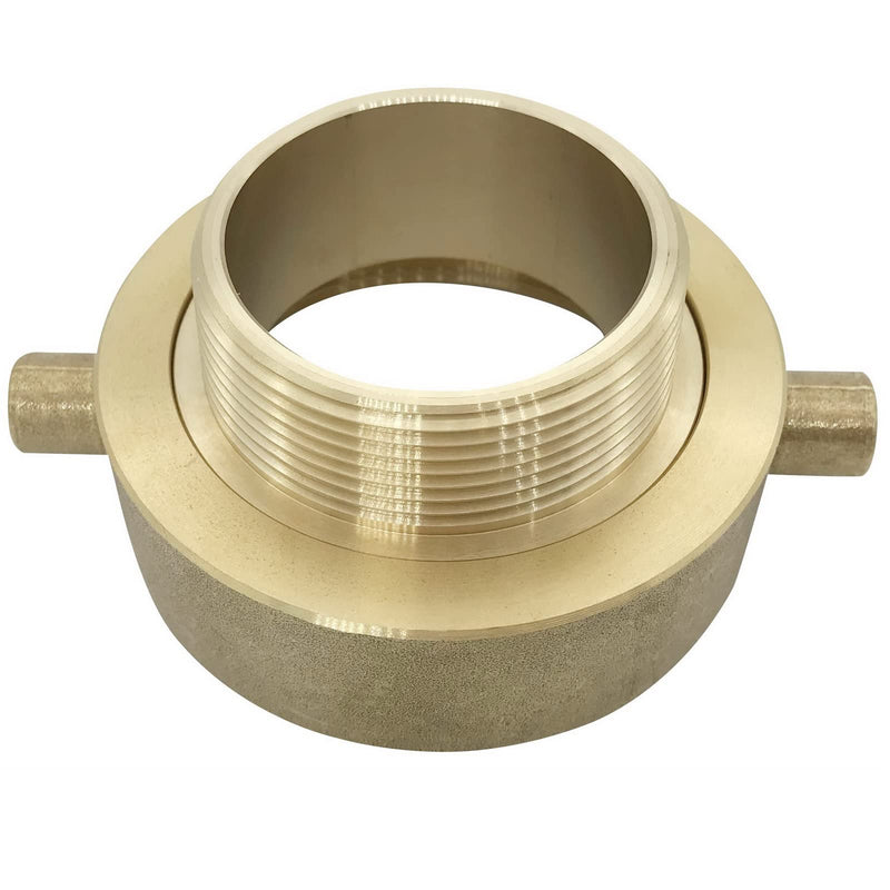 [Australia - AusPower] - Happy Tree 2-1/2" NH/NST Female x 2" NPT Male Brass Male Swivel Adapter Fire Hose Hydrant Adapter with Pin Lug Brass Fire Equipment BHASW2520 