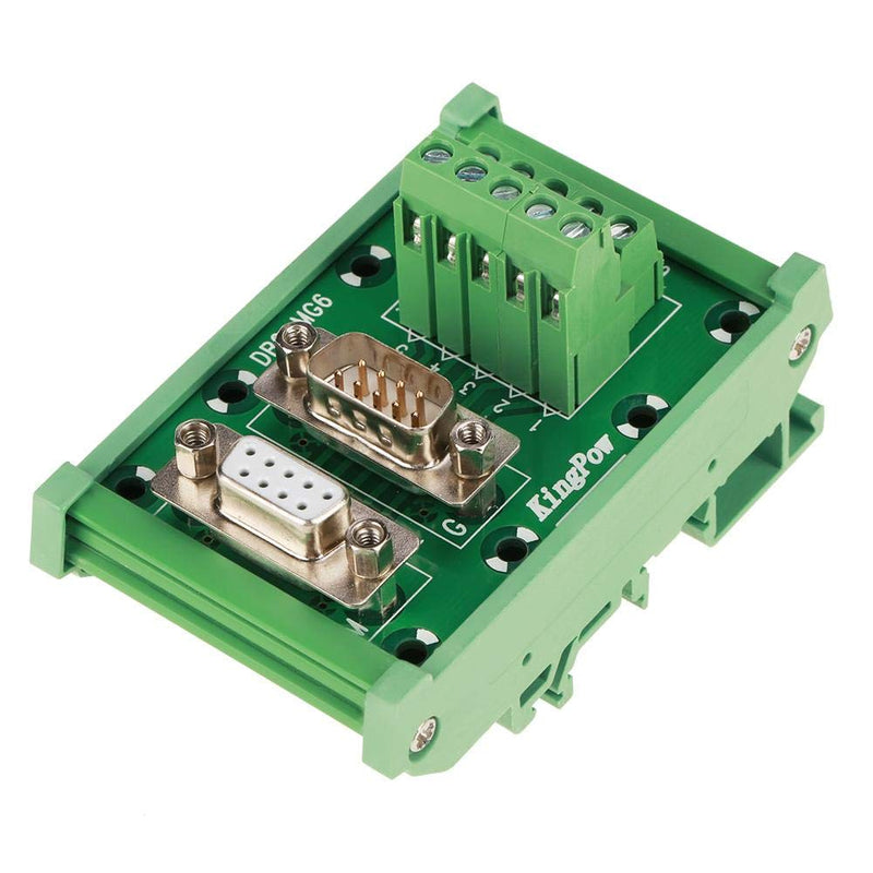 [Australia - AusPower] - DB9 Breakout Board, DB9-MG6 DIN Rail Mount Interface Module Male/Female Connector Breakout Board 