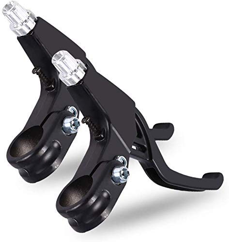[Australia - AusPower] - 1 Pair Bicycle Brake Lever, V-Brake Handlebar Aluminium Alloy Bike Brake Handle Universal 2.2cm for Most Bicycle, Road Bike, Mountain Bike (Black) 