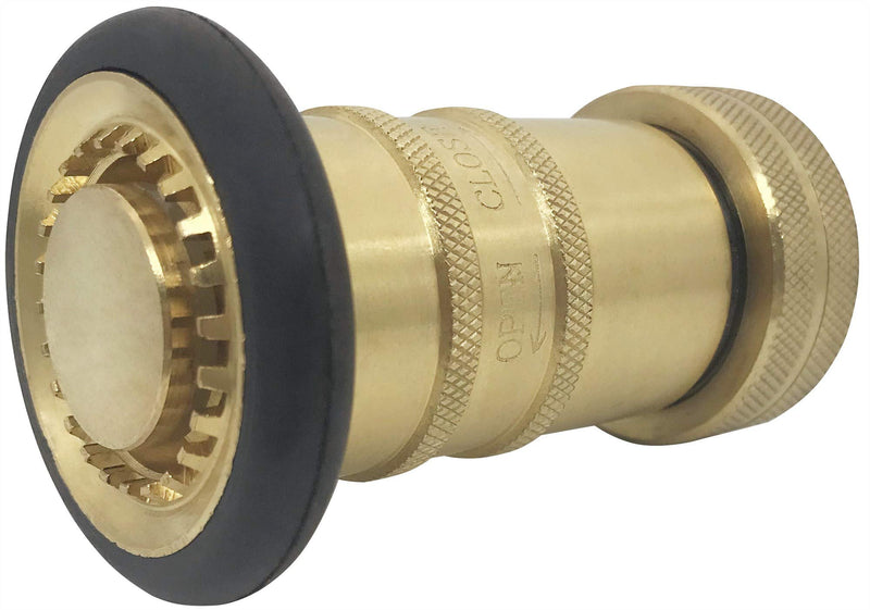 [Australia - AusPower] - Happy Tree 1" NH / NST Fire Hose Nozzle 100 psi 36 gpm Brass Fire Equipment Heavy Duty Industrial Jet Fog Spray Nozzle 1"NH/NST 