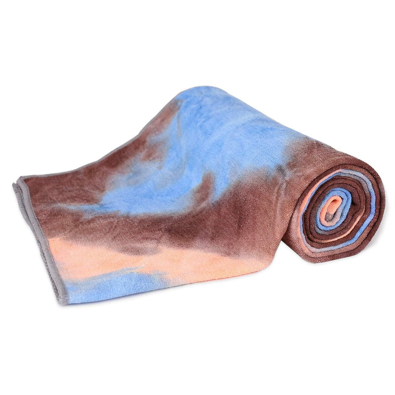 [Australia - AusPower] - DREAM SLIM Non Slip Yoga Towel Hot Yoga Towel Non Slip Grip Foldable Skidless Yoga Towel Yoga Towel, 24in x 72in, Multicolor - Blue 