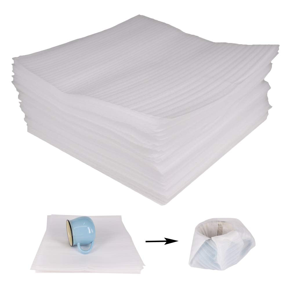 [Australia - AusPower] - 100 Pack 12” x 12" Foam Wrap Sheets Cushioning For Moving, Shipping, Packaging, Storage-Safely Cushion Wrap For Dishes, China, Furniture, Glasses (1.0 mm Thickness) by ZMYBCPACK 1.0mm thickness(100 pack) 