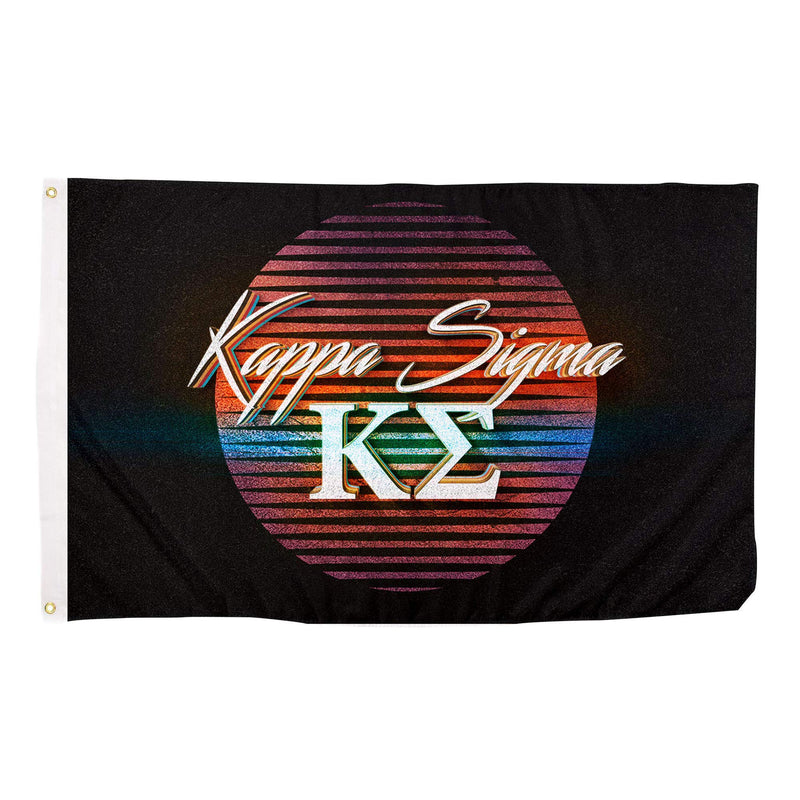 [Australia - AusPower] - Kappa Sigma 80's Letter Fraternity Flag Banner 3 feet x 5 feet Sign Decor Kappa Sig (Flag - 80’s) 