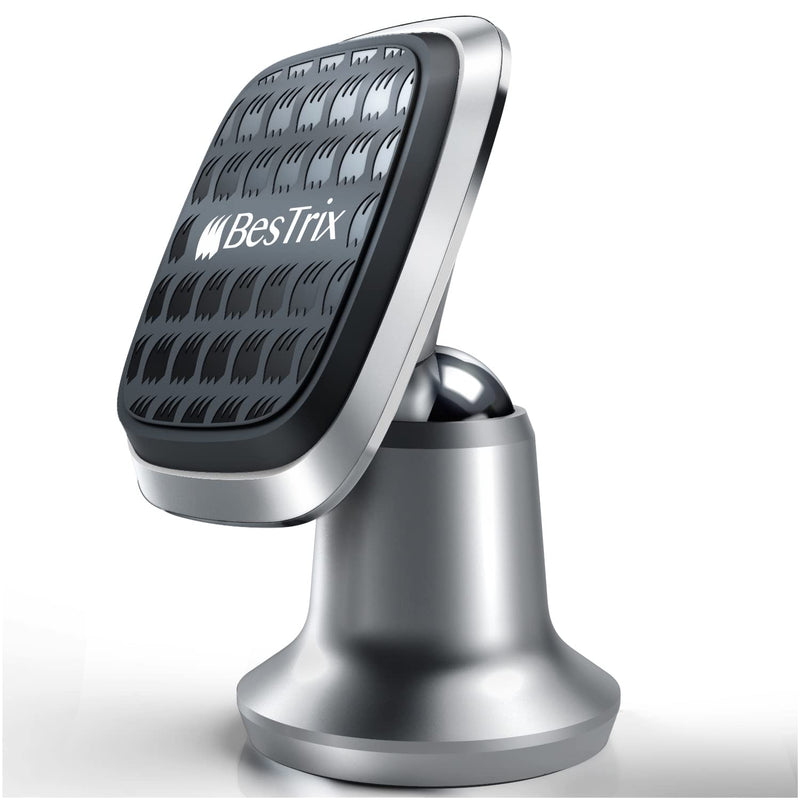 [Australia - AusPower] - Magnetic Car Phone Mount | Universal Cell Phone Holder for Car Dashboard Compatible with iPhone 11Pro,Xr,Xs,XS MAX,XR,X,8,8Plus,7,7Plus,6,6Plus,Galaxy Note S7 S8 S9 S10 by Bestrix (Silver) Silver 