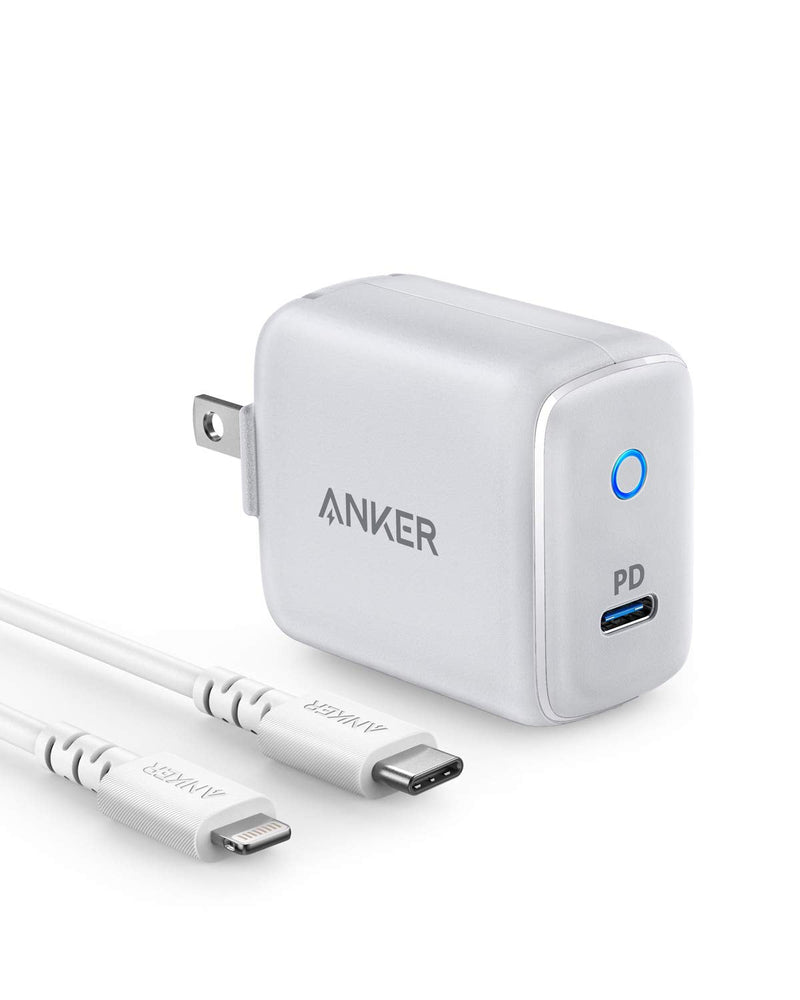 [Australia - AusPower] - iPhone Charger, Anker 18W USB C Fast Charger with 3ft Powerline II USB-C to Lightning Cable [MFi Certified], PowerPort PD 1 Type C Charger Adapter for iPhone 11/Pro/XS/Max/XR/X/Plus/iPad Pro and More 